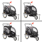 Remorque vélo 2 en 1, remorque avec fonction jogging