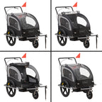 Remorque vélo 2 en 1, remorque avec fonction jogging