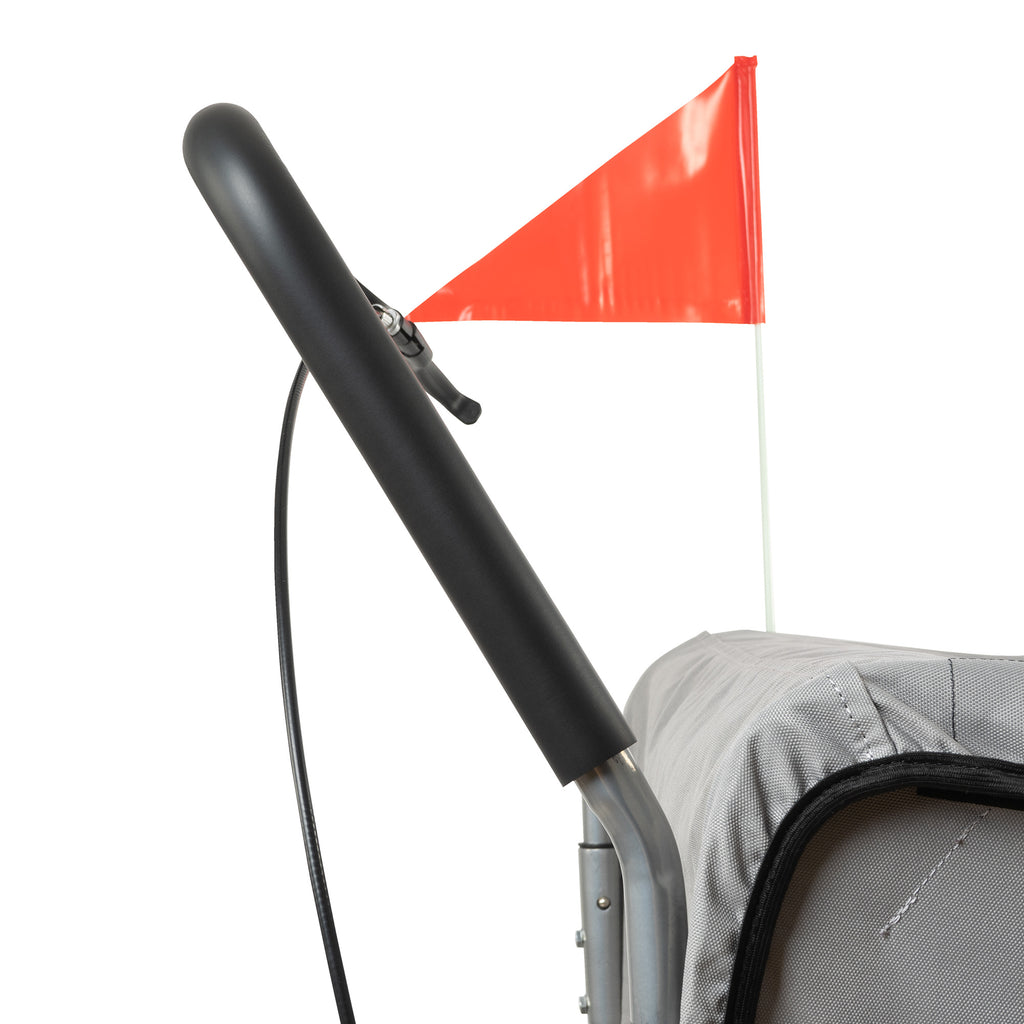 2-in-1 bicycle trailer, trailer with jogging function