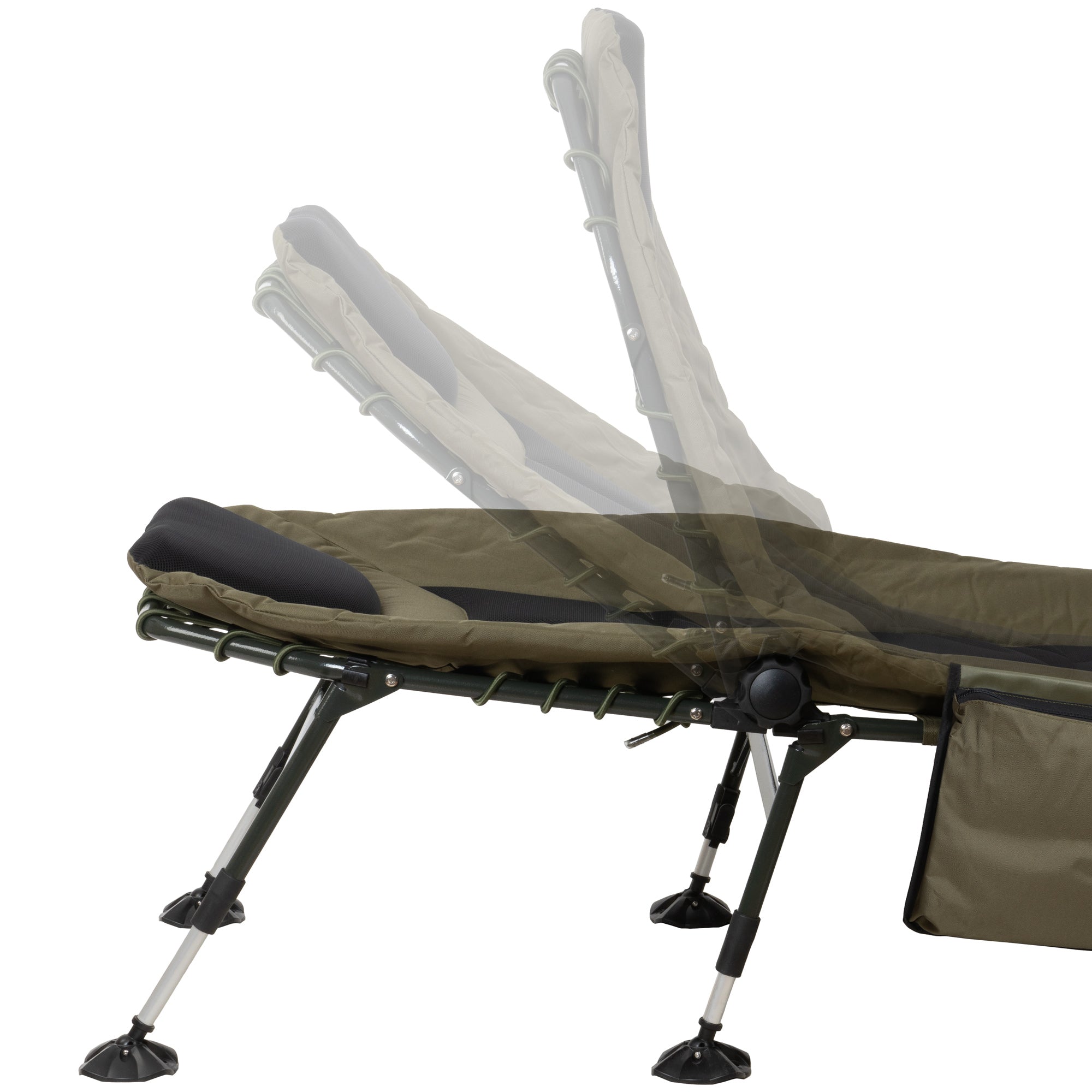 Carp fishing bed "XXL", 200 x 81 x 41-98 cm, height adjustable