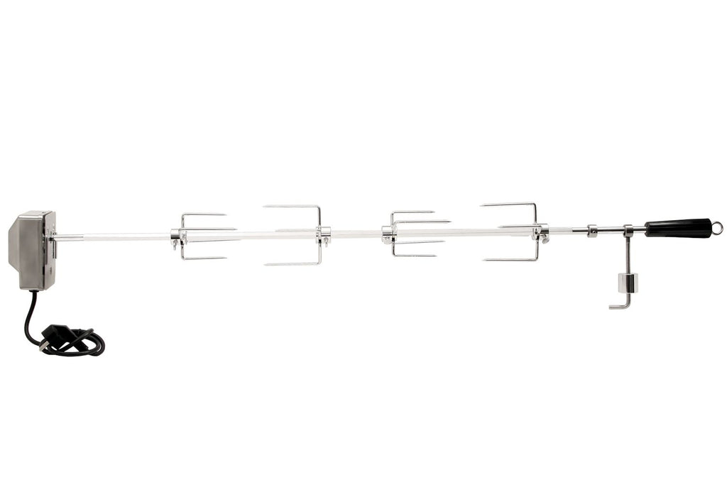 Ensemble de brochettes pour barbecue de 100 cm, comprenant des aiguilles à viande et un moteur.