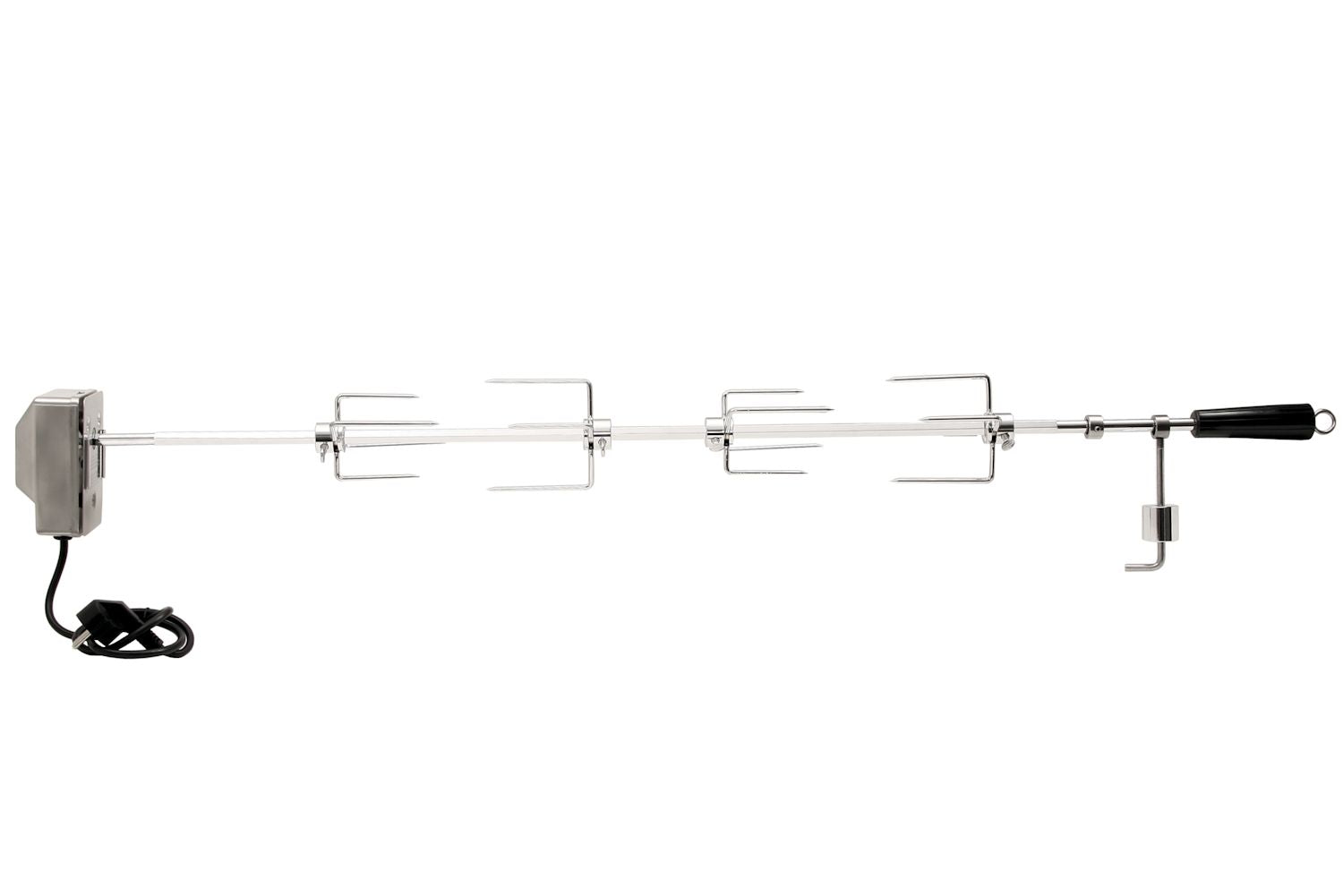 Ensemble de brochettes pour barbecue de 100 cm, comprenant des aiguilles à viande et un moteur.