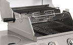 Ensemble de brochettes pour barbecue, 90 cm, comprenant un moteur en acier inoxydable et des dents pour la viande, pour jusqu'à 4 kg d'aliments.