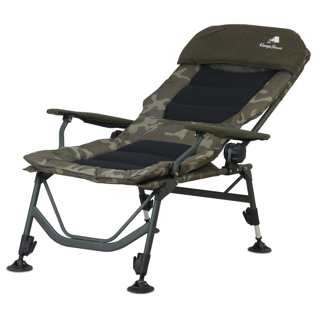 Chaise de pêche, camouflage vert olive, 86 x 63,5 x 103 cm