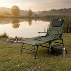 Chaise de pêche 2 en 1, chaise longue de pêche réglable en hauteur
