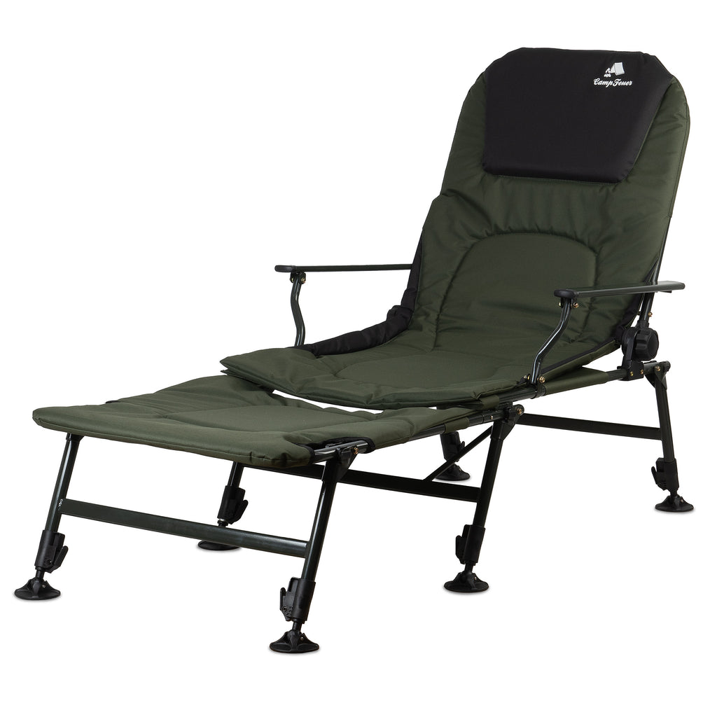 2-in-1 fishing chair, height-adjustable fishing lounger