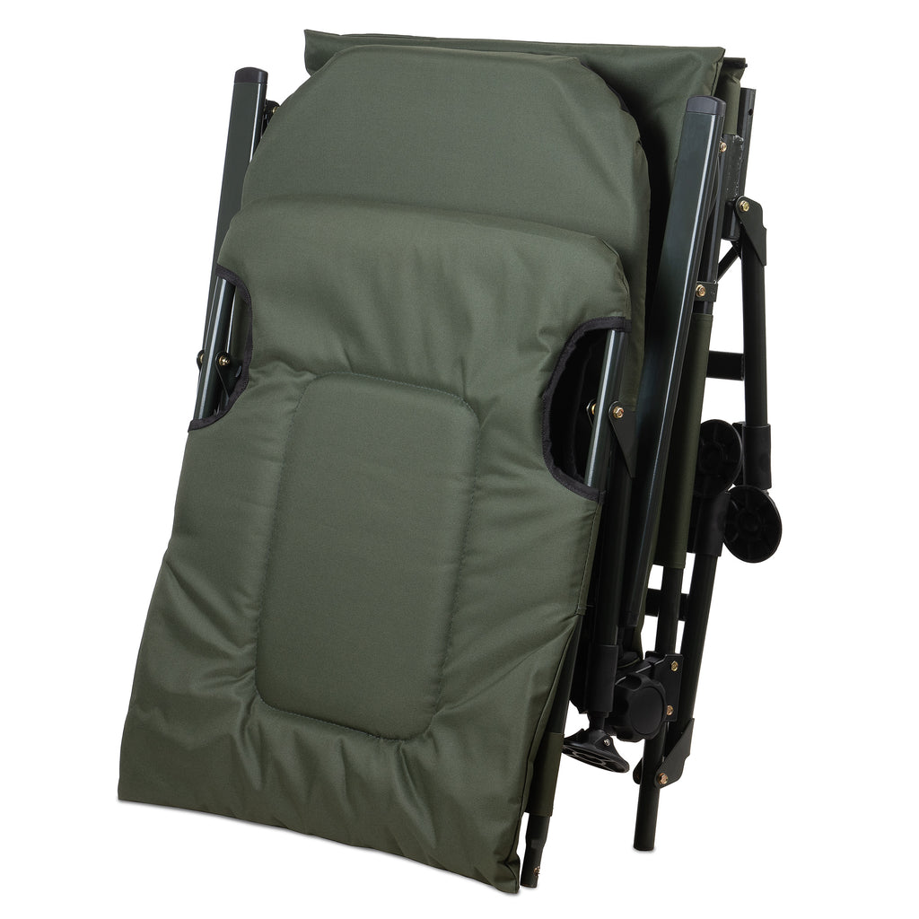 2-in-1 fishing chair, height-adjustable fishing lounger