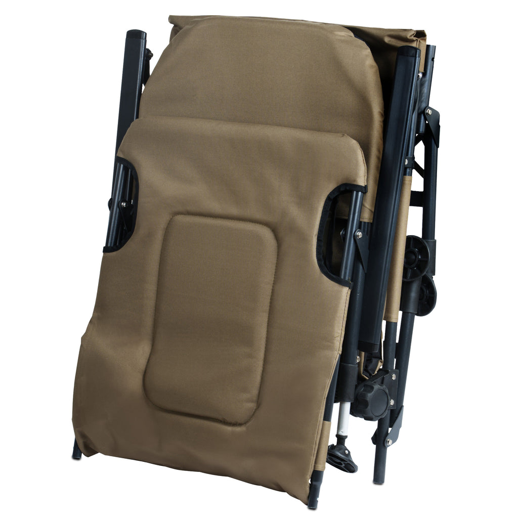 2-in-1 fishing chair, height-adjustable fishing lounger