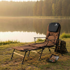 Chaise de pêche 2 en 1, chaise longue de pêche réglable en hauteur