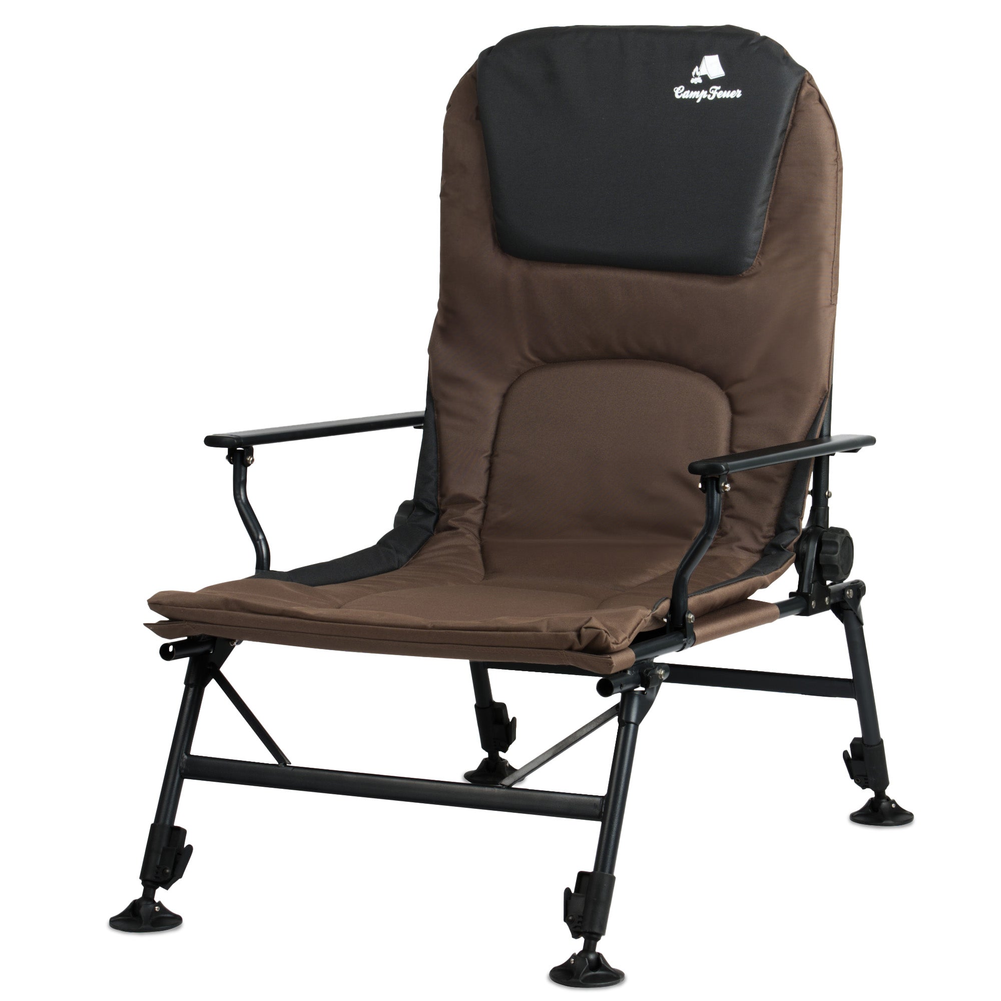 2-in-1 fishing chair, height-adjustable fishing lounger