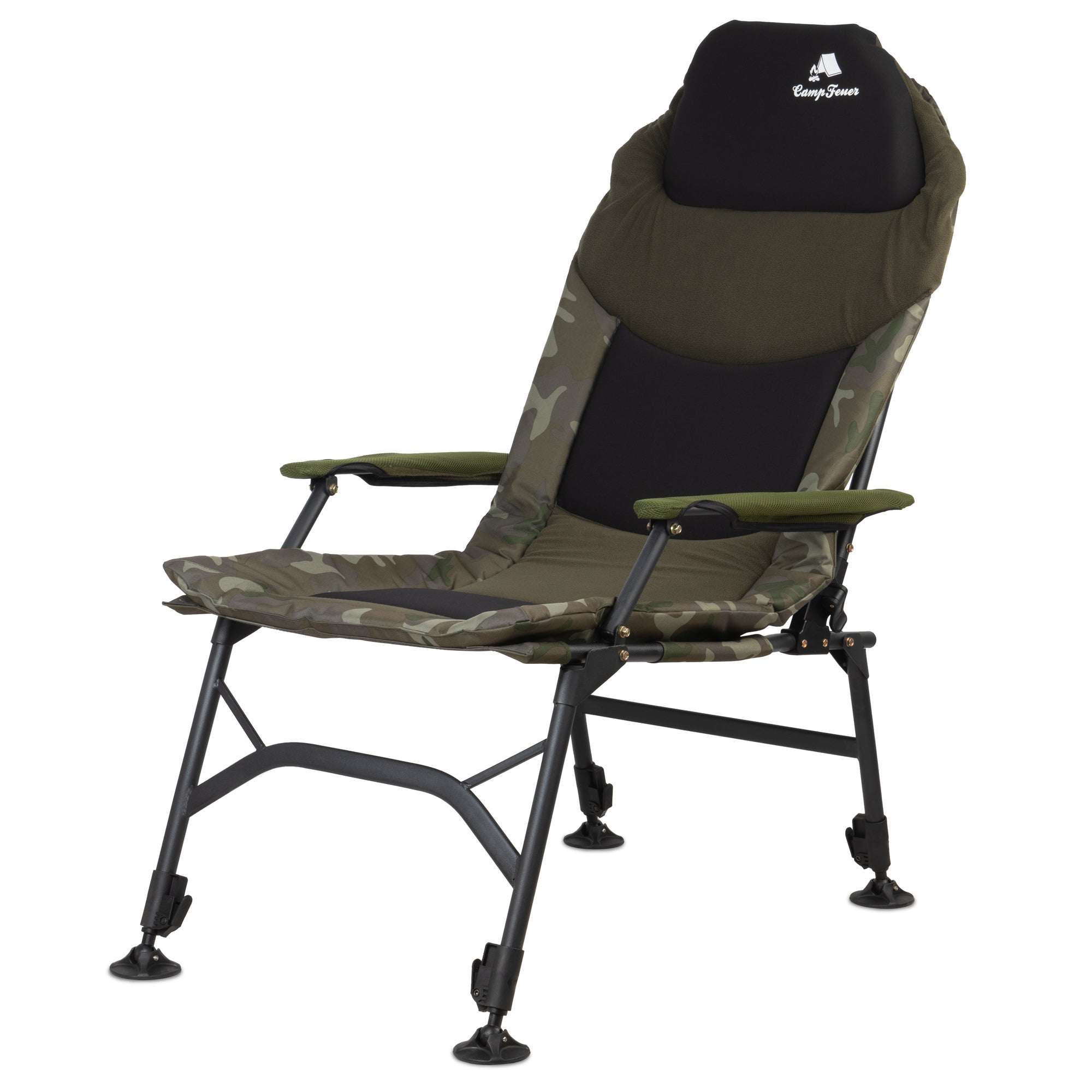Fishing chair, camouflage olive green, 100 x 60 x 120 cm