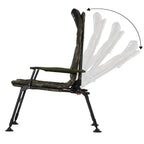 Chaise de pêche, camouflage vert olive, 100 x 60 x 120 cm