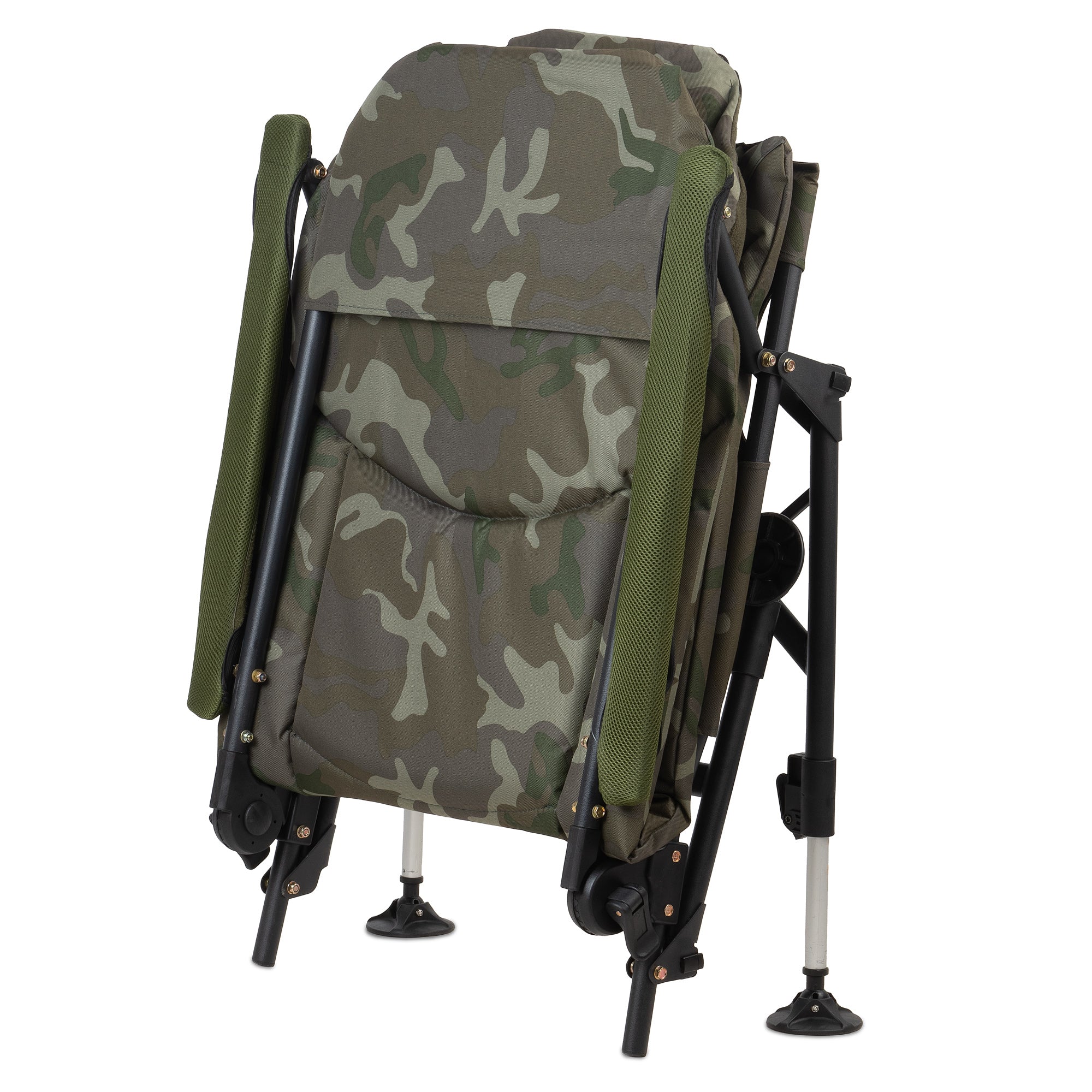 Chaise de pêche, camouflage vert olive, 100 x 60 x 120 cm