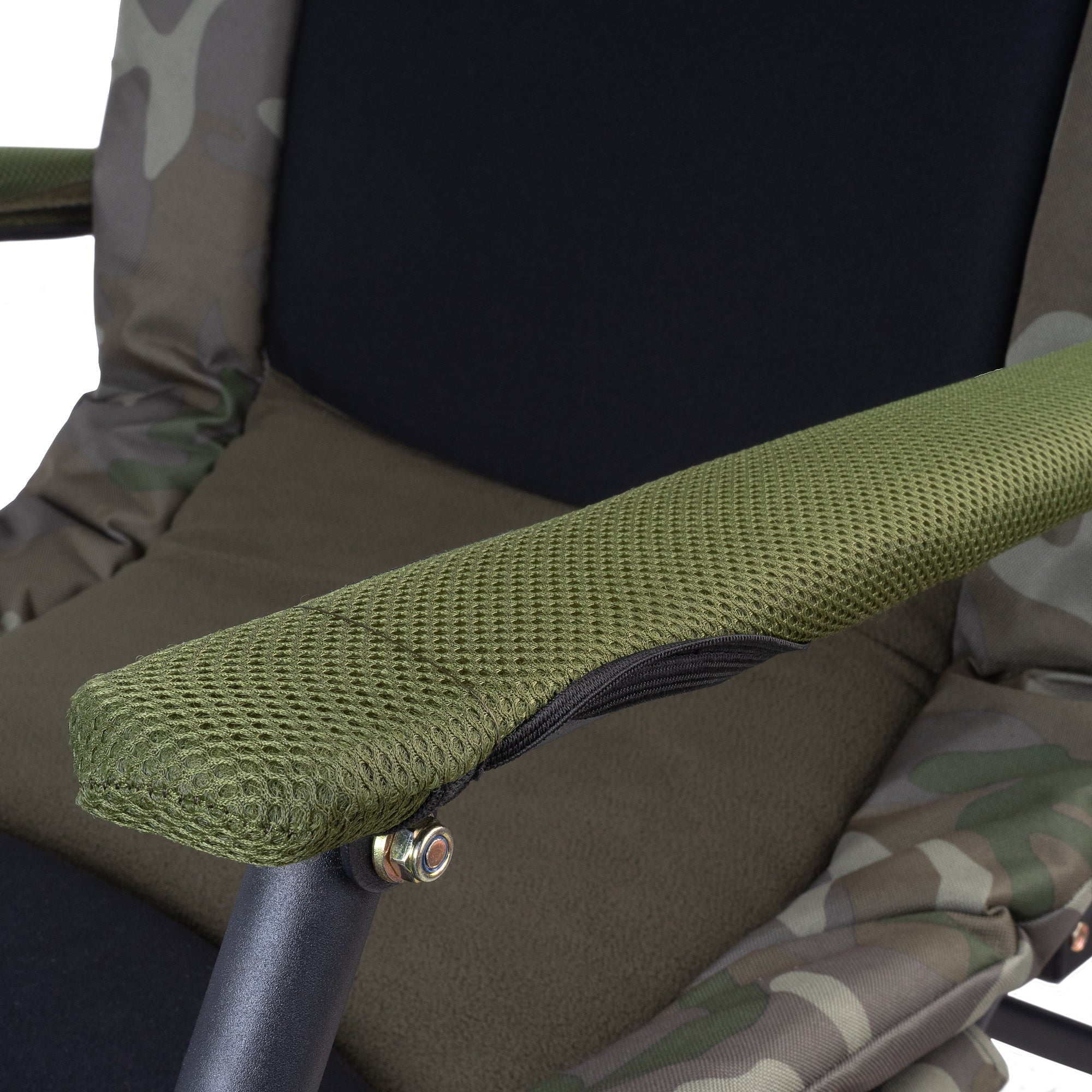 Chaise de pêche, camouflage vert olive, 100 x 60 x 120 cm