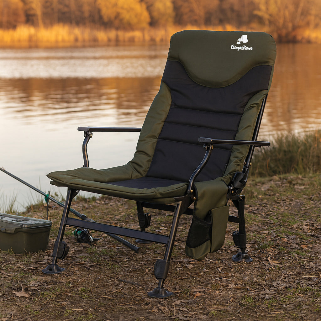 Fishing chair, foldable camping chair including bag