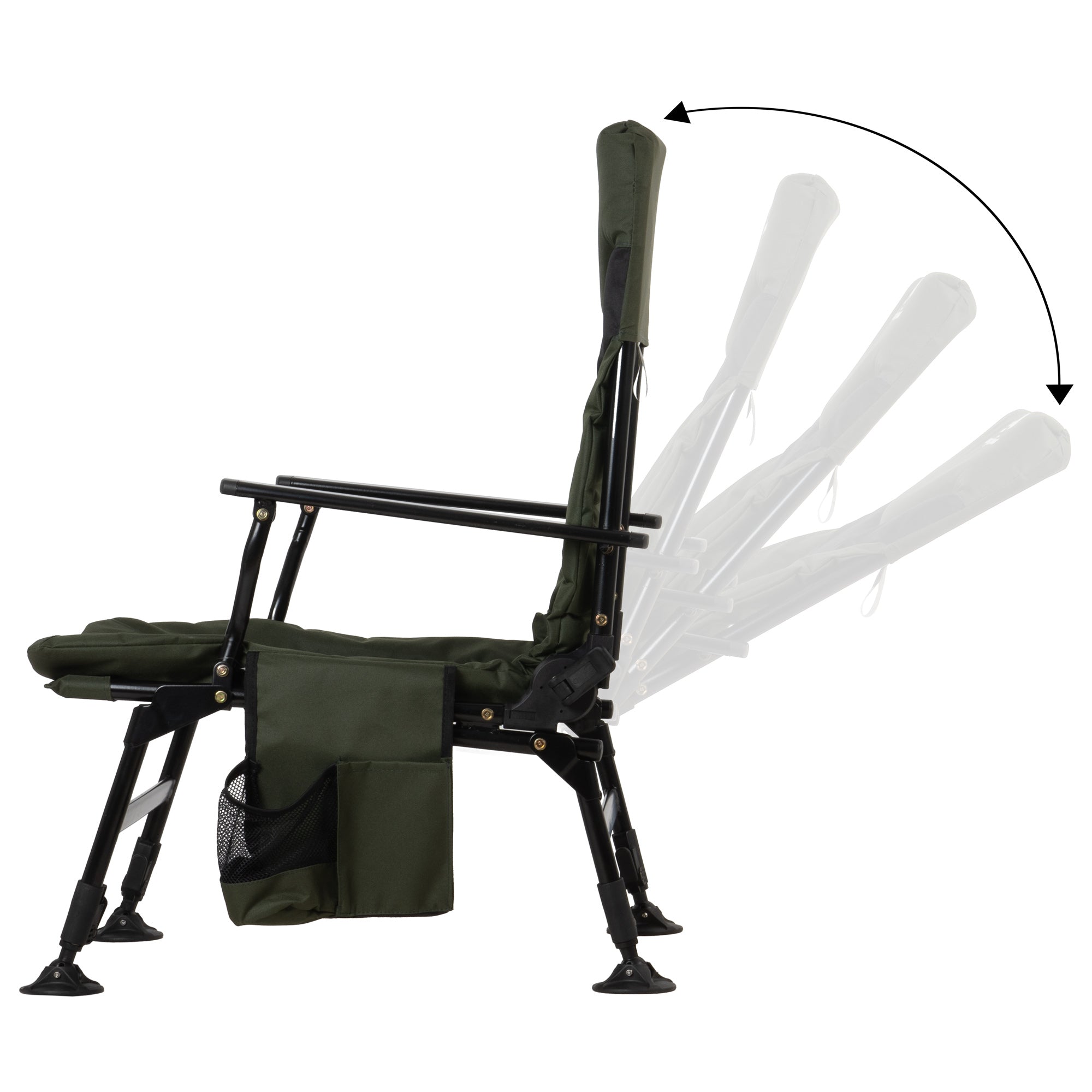 Fishing chair, foldable camping chair including bag