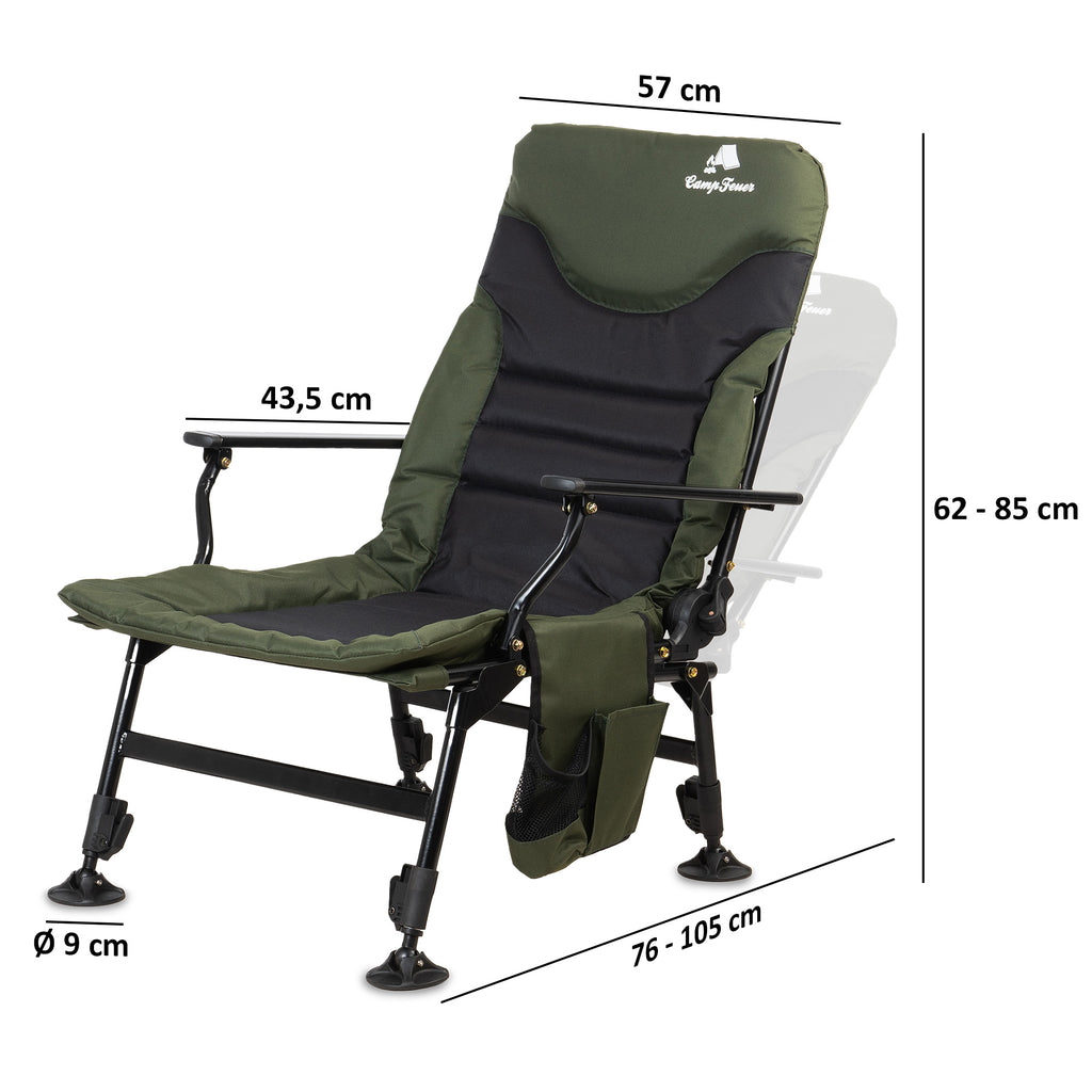 Fishing chair, foldable camping chair including bag