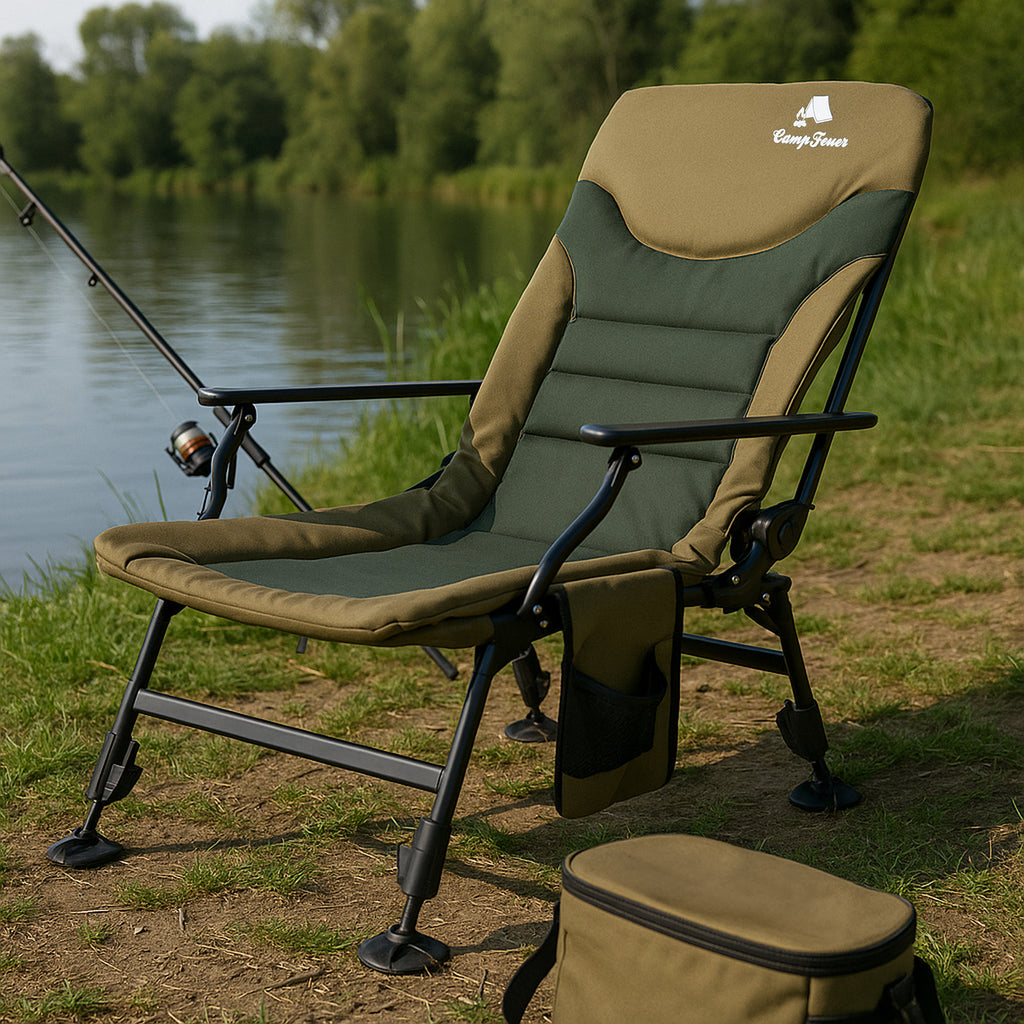 Fishing chair, foldable camping chair including bag