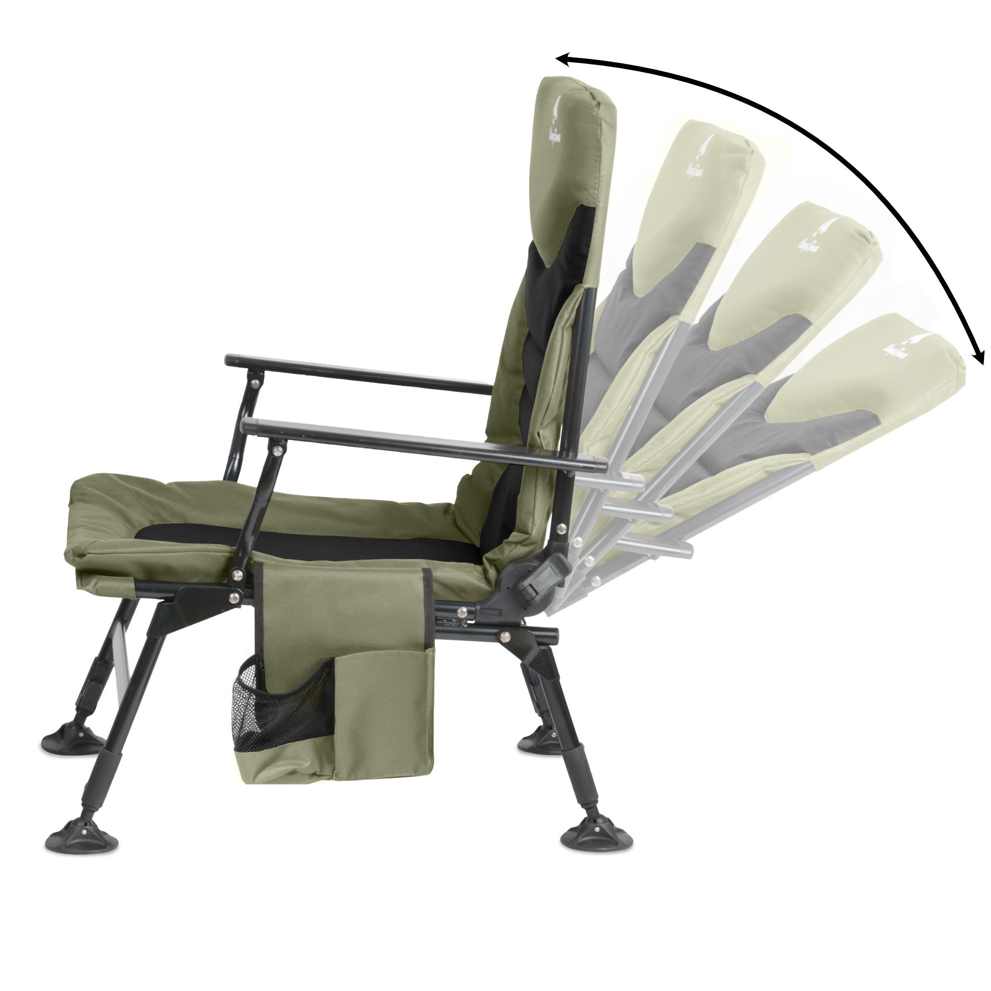 Fishing chair, foldable camping chair including bag