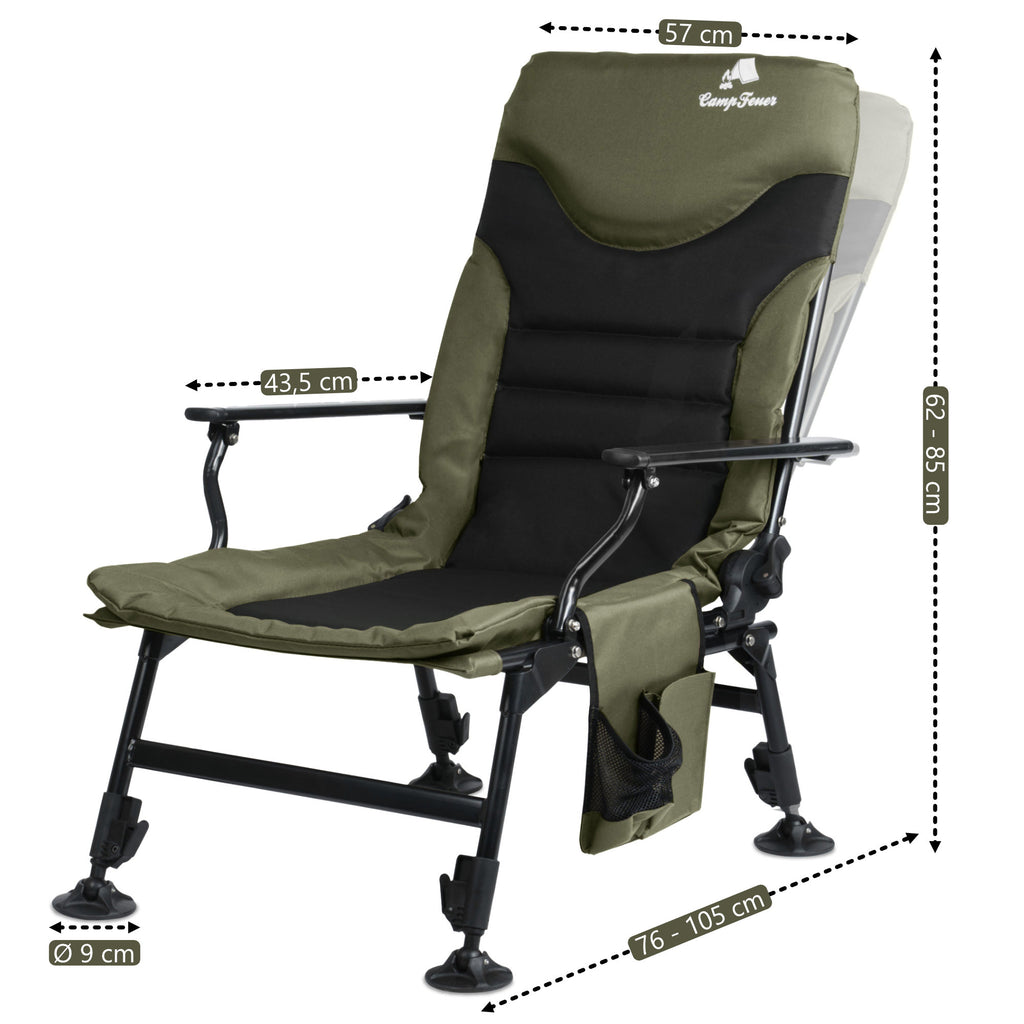 Fishing chair, foldable camping chair including bag