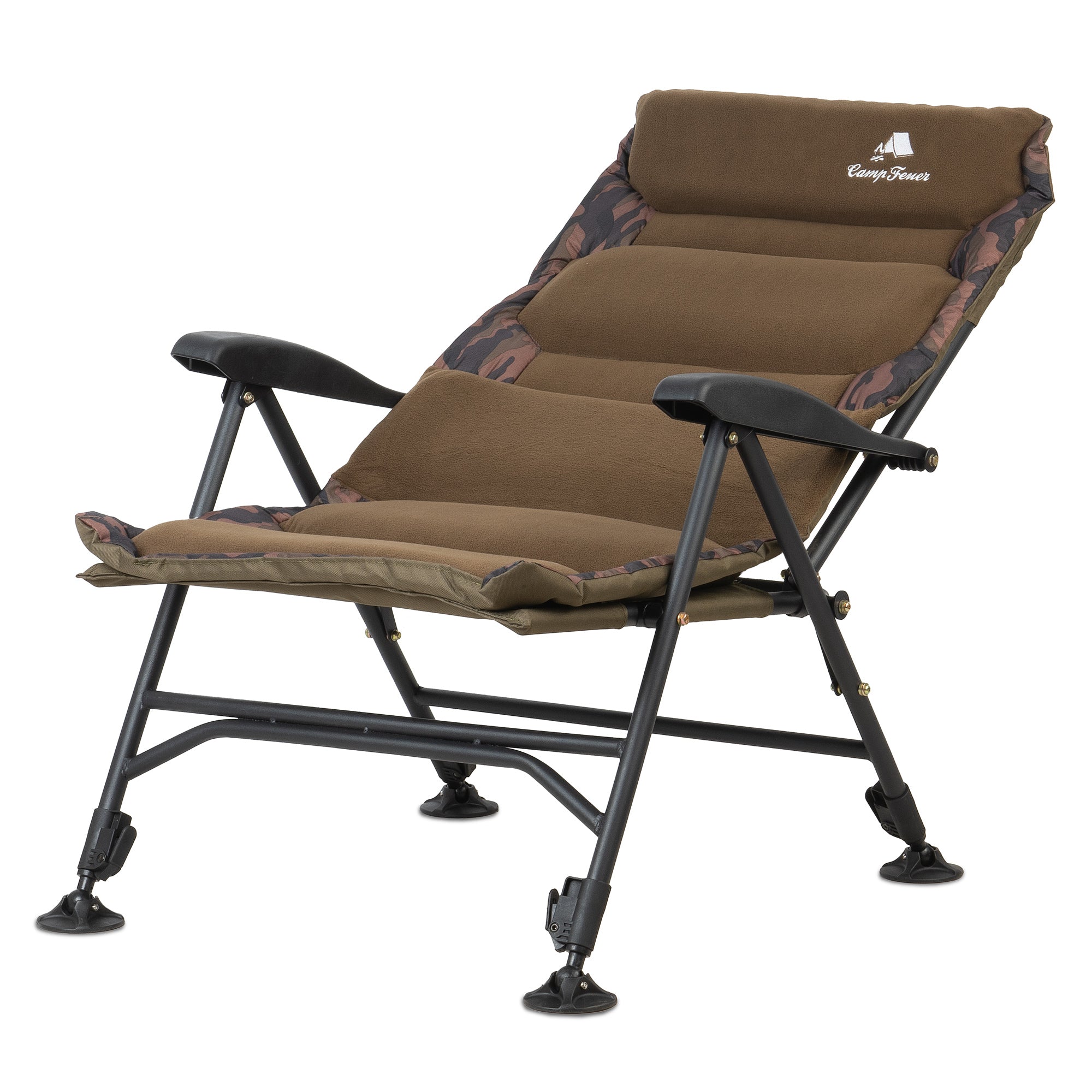 Fishing chair, camouflage brown, height adjustable