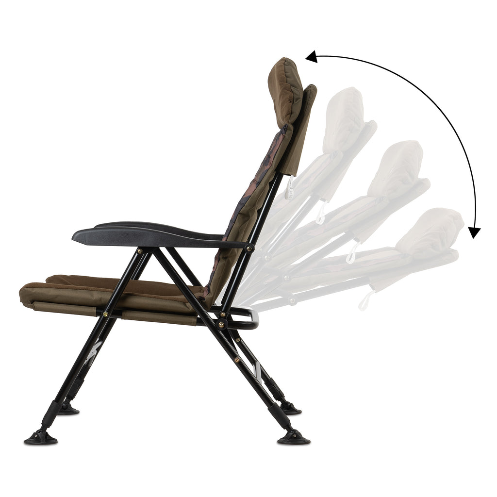 Fishing chair, camouflage brown, height adjustable