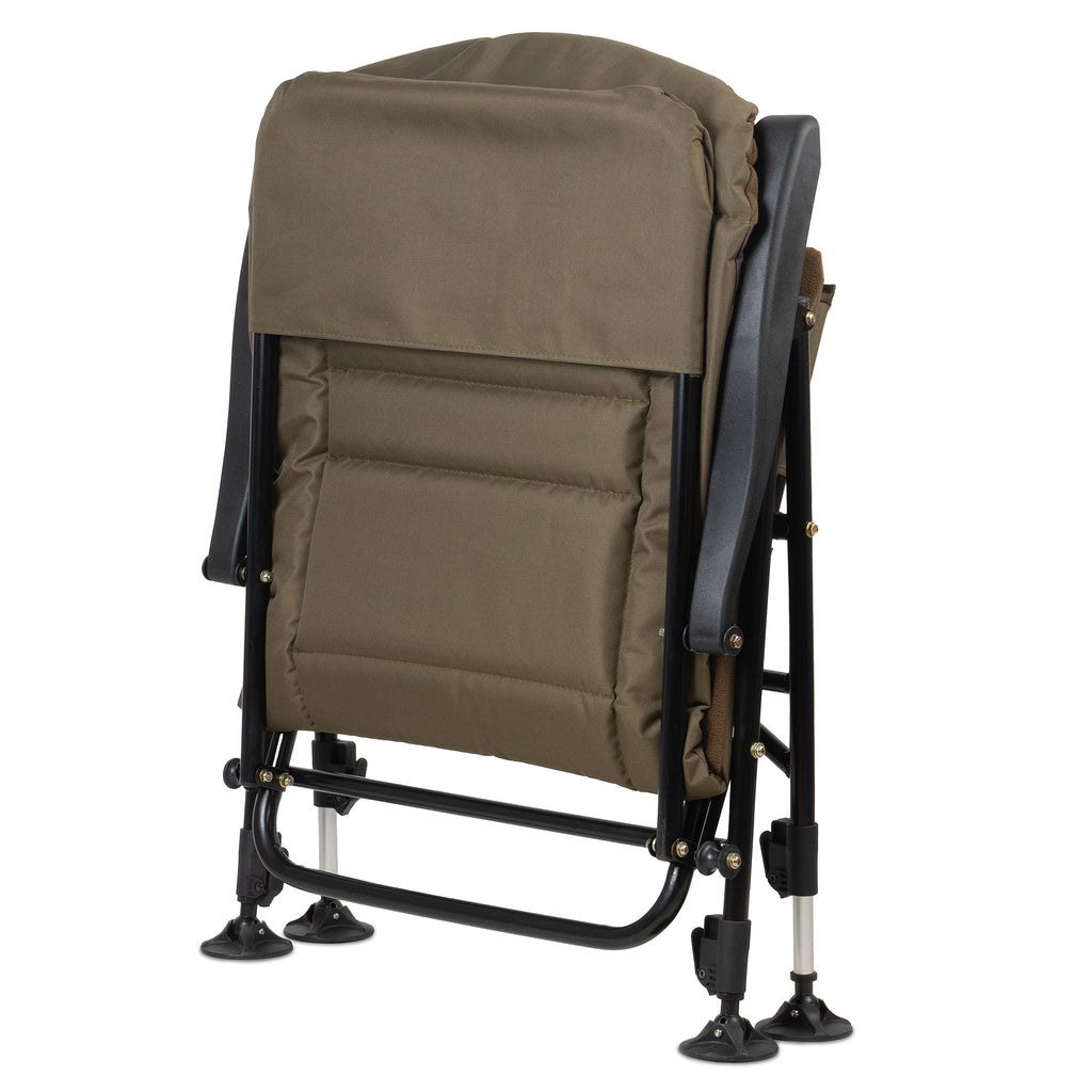 Fishing chair, camouflage brown, height adjustable