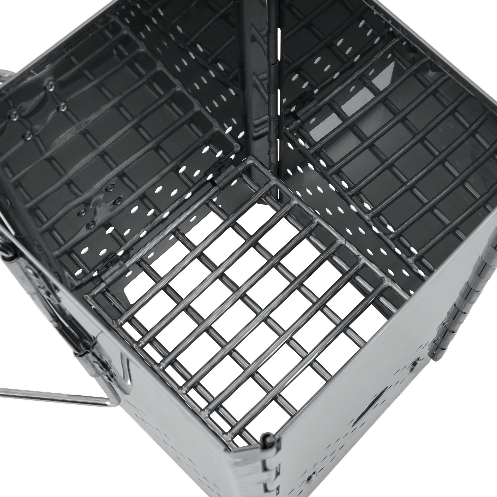 Allume-cheminée en acier inoxydable avec poignées, pliable