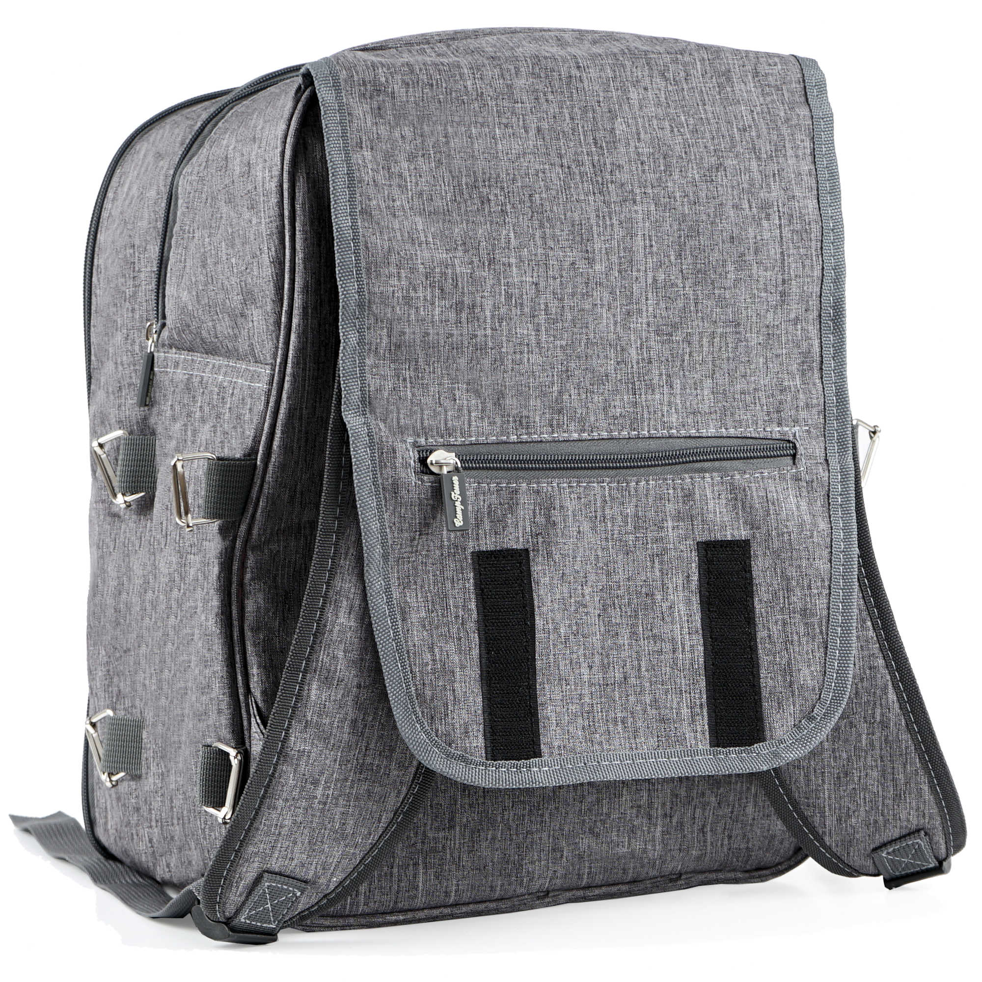 Picnic backpack, grey, 32 pieces, for 4 people