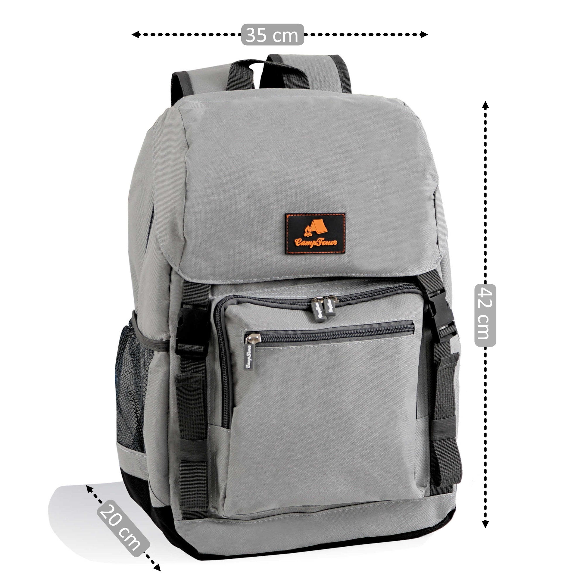 Sac à dos isotherme gris, 20 litres, 42 x 35 x 20 cm, étanche