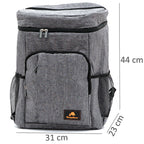 Sac à dos isotherme gris, 20 litres, 44 x 32 x 23 cm, étanche
