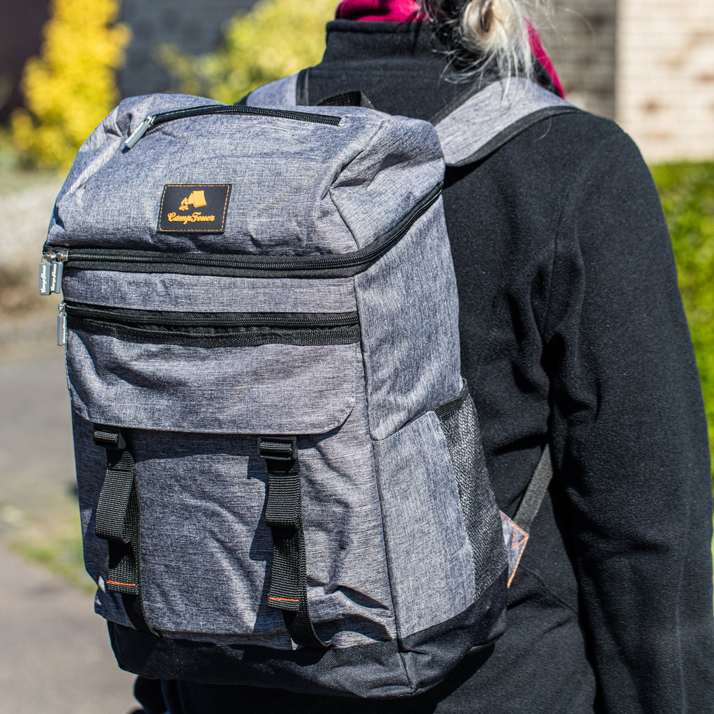 Sac à dos isotherme gris, 20 litres, 30 x 20 x 46 cm, étanche