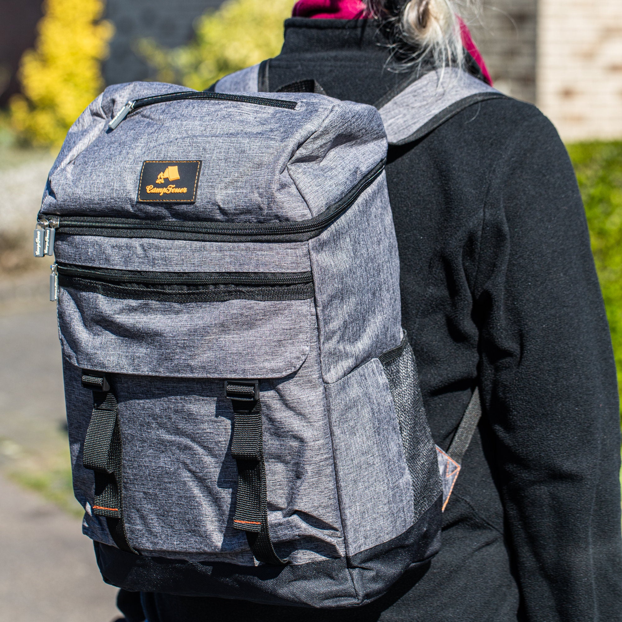 Sac à dos isotherme gris, 20 litres, 30 x 20 x 46 cm, étanche