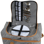 Sac de pique-nique gris, 20 pièces, pour 4 personnes