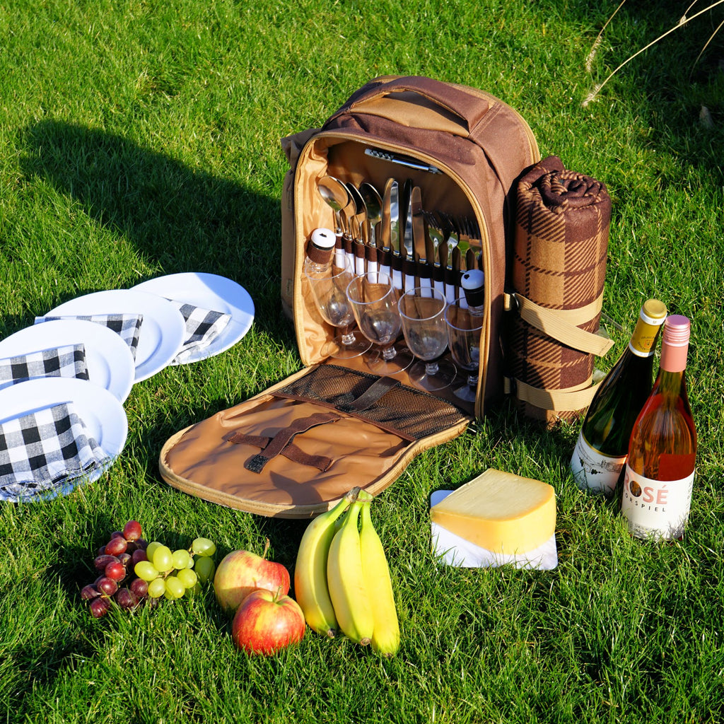 Picnic backpack, 32 pieces, for 4 people, waterproof