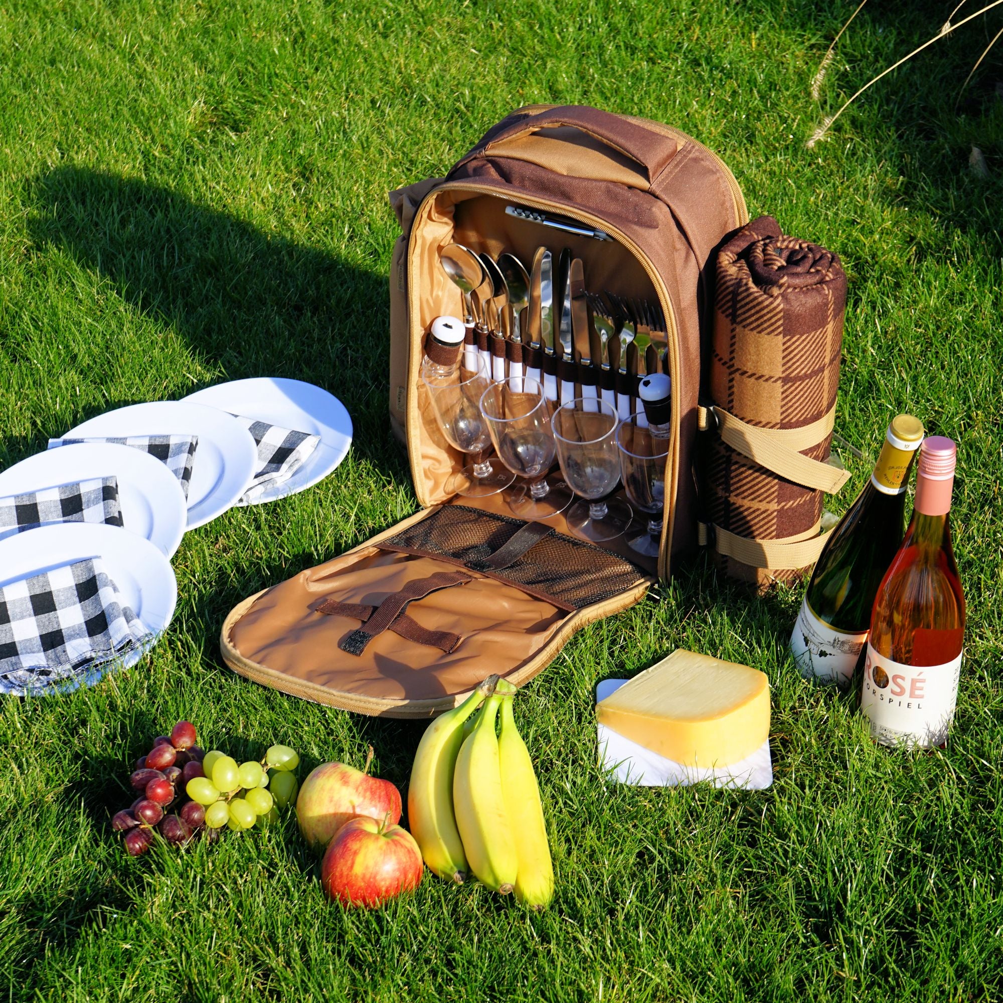 Picnic backpack, 32 pieces, for 4 people, waterproof