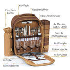 Sac à dos de pique-nique, 32 pièces, pour 4 personnes, imperméable