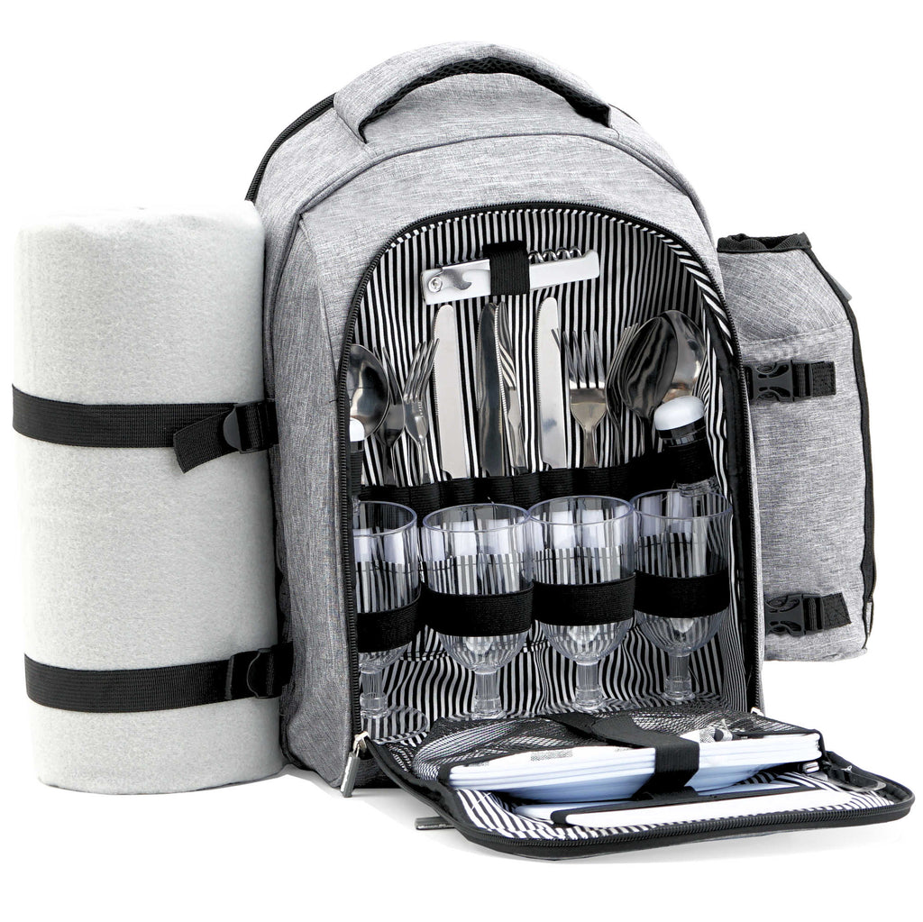 Picnic backpack, 32 pieces, for 4 people