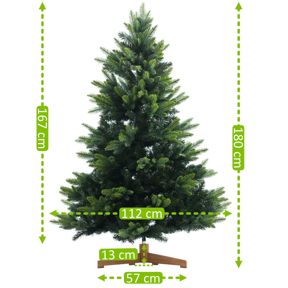 Künstlicher Weihnachtsbaum mit Holzständer