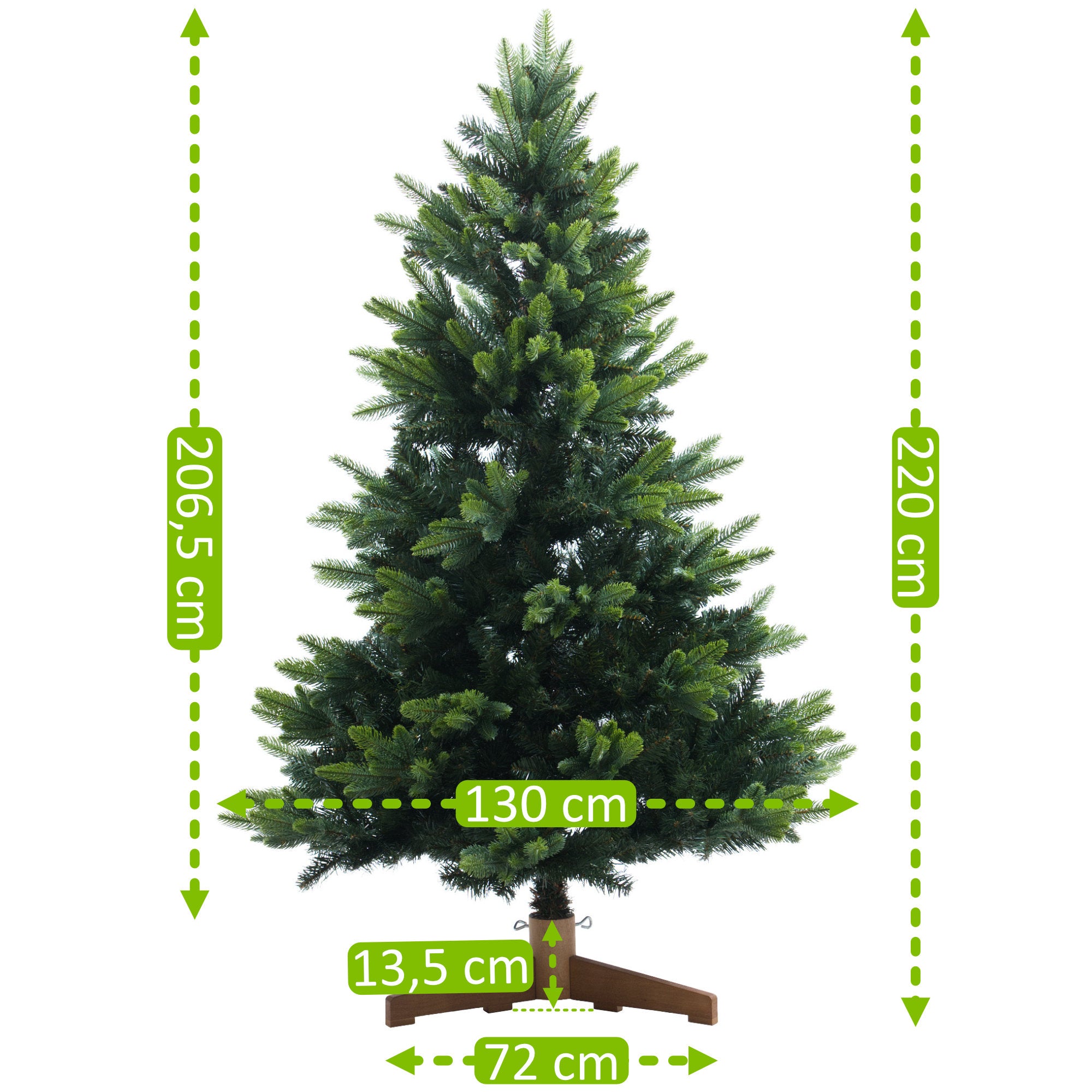 Künstlicher Weihnachtsbaum mit Holzständer
