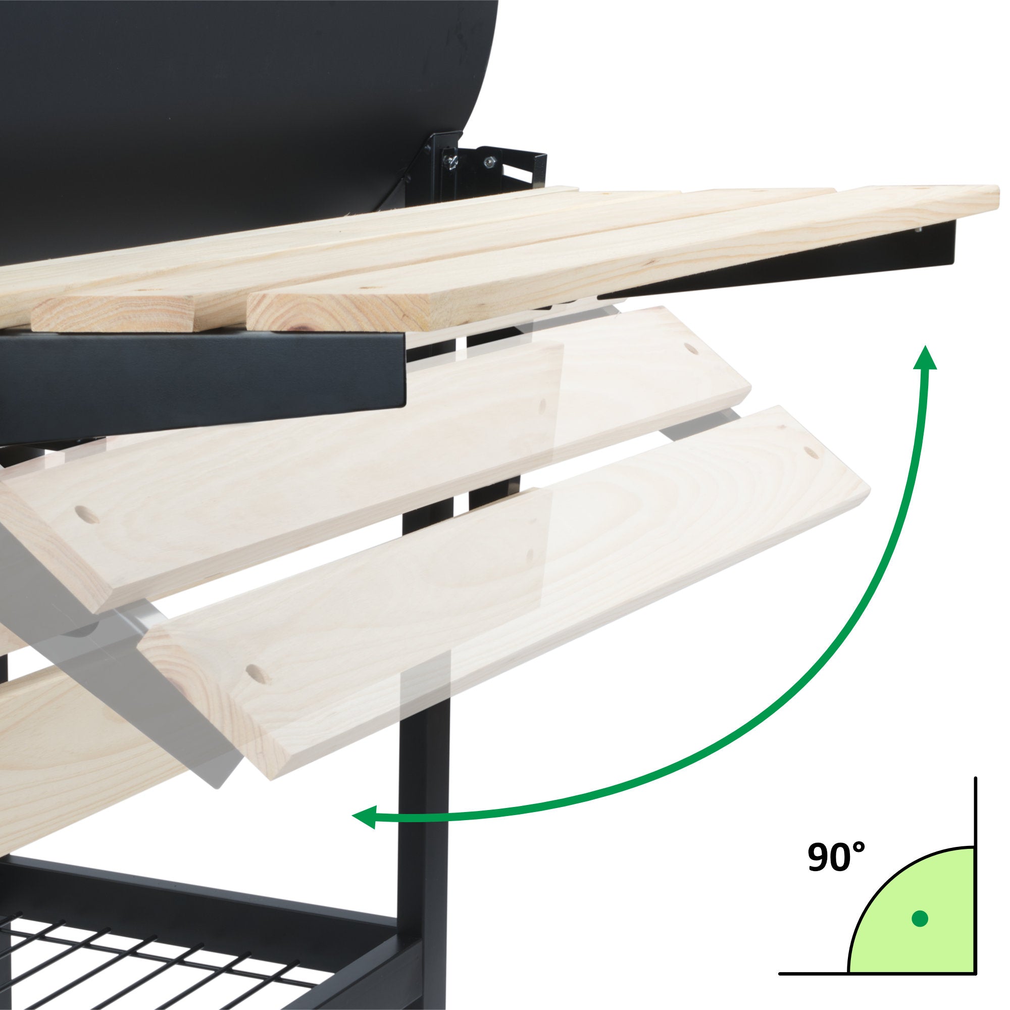 Chariot pour barbecue au charbon de bois, Ø 42 x (L) 80 cm