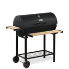 Chariot barbecue au charbon de bois, mobile, avec thermomètre