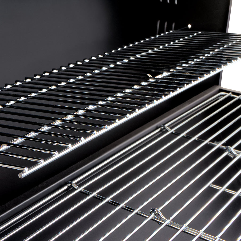 Charcoal grill cart, mobile, including thermometer