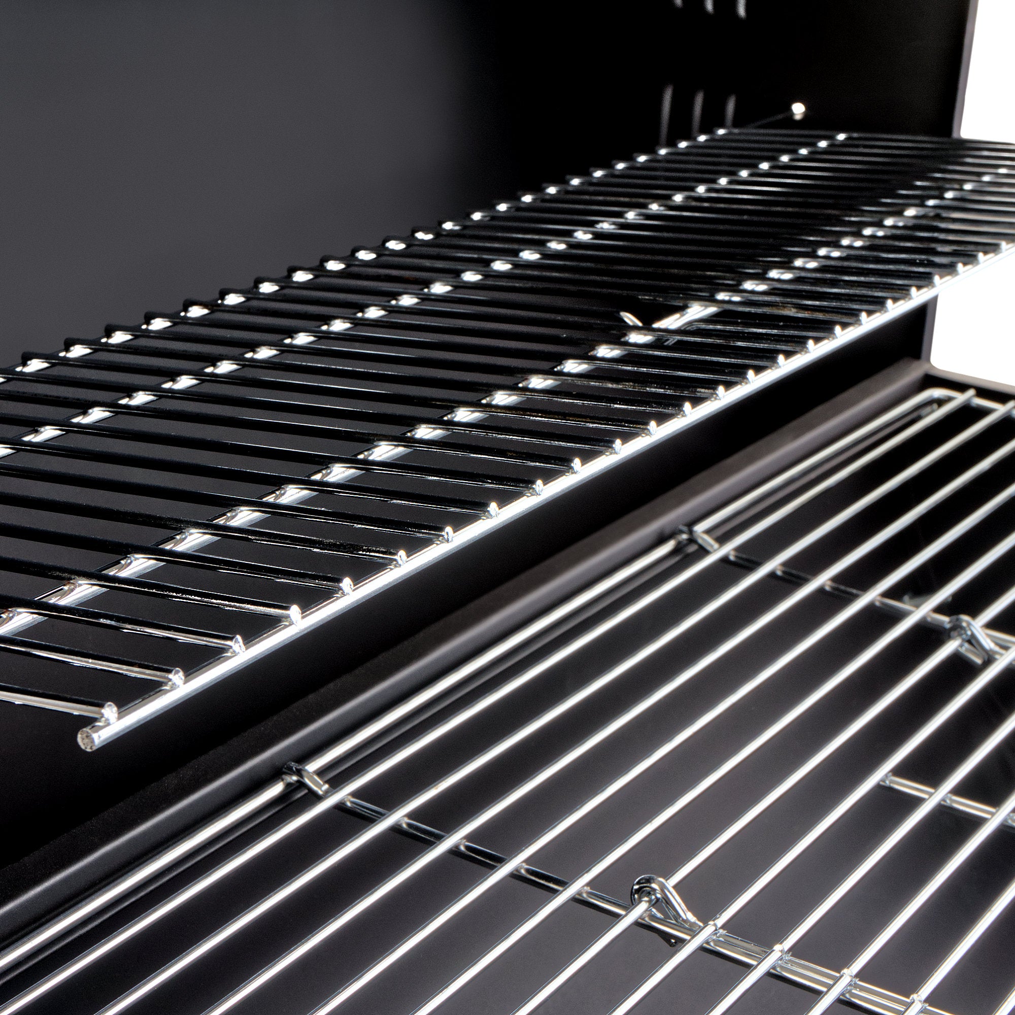 Charcoal grill cart, mobile, including thermometer