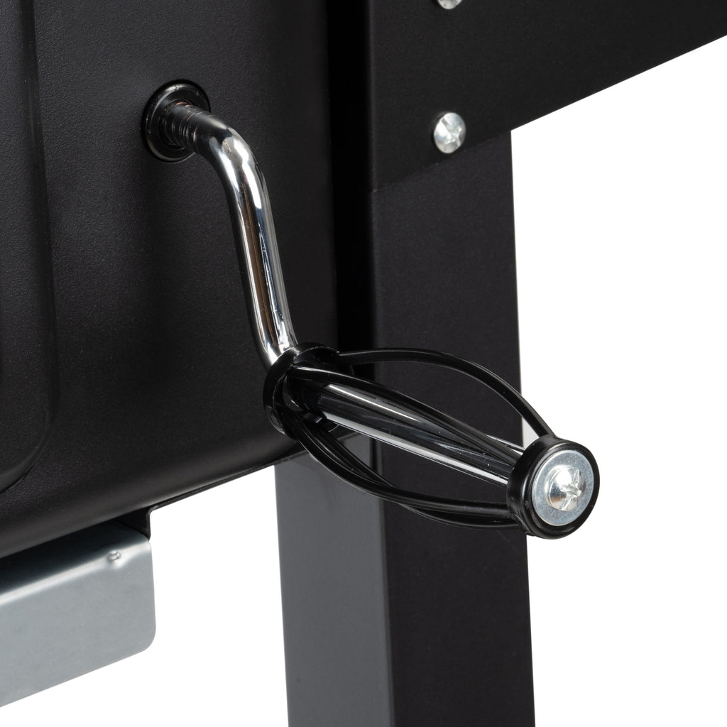 Charcoal grill cart, height-adjustable charcoal tray, including thermometer