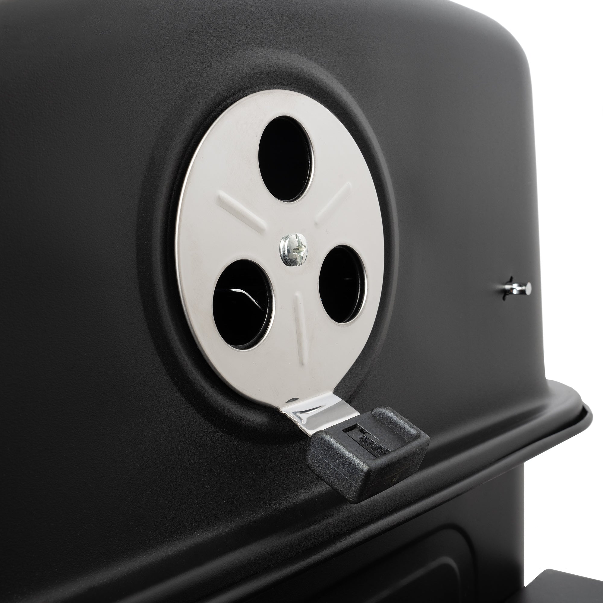 Charcoal grill cart, height-adjustable charcoal tray, including thermometer