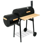barbecue fumoir, chariot de barbecue au charbon de bois