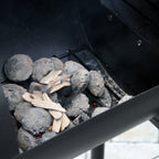 barbecue fumoir, chariot de barbecue au charbon de bois