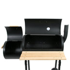 barbecue fumoir, chariot de barbecue au charbon de bois