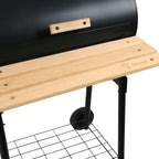 barbecue fumoir, chariot de barbecue au charbon de bois
